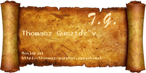 Thomasz Gusztáv névjegykártya