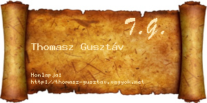 Thomasz Gusztáv névjegykártya