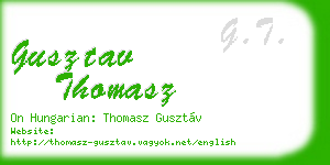 gusztav thomasz business card